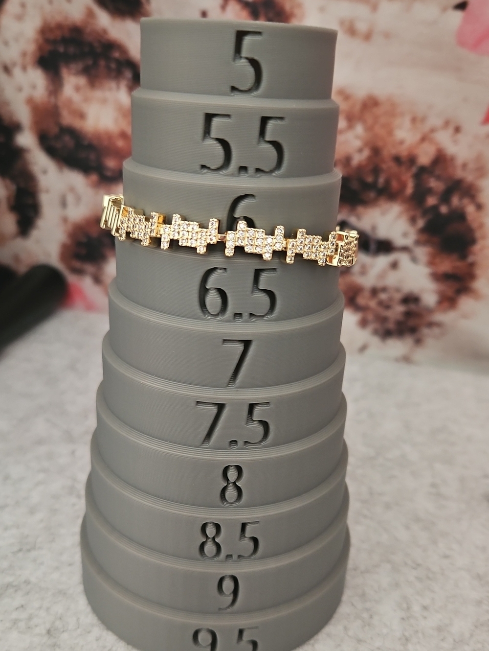 14k Gold Filled Cubic Zirconia Link Bracelet -